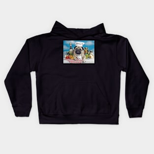 Pug Dog Cook Chef Kids Hoodie